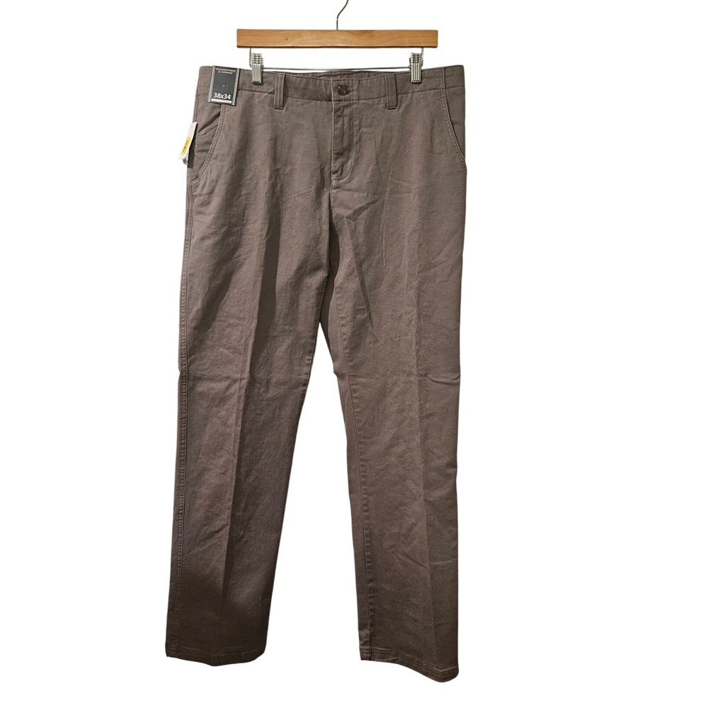 Roundtree‎ & Yorke Andrew Straight Fit Pants Men's 38x34 Gray Stretch NWT